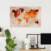 wereldkaart 13 poster (Thuiskantoor)