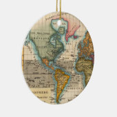 Wereldkaart 1700 Antiek Keramisch Ornament (Rechts)