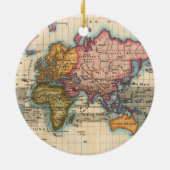 Wereldkaart 1700 Antiek Keramisch Ornament (Achterkant)