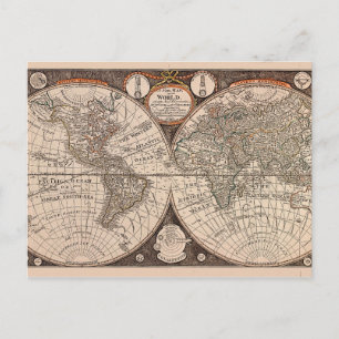  Wereldkaart (1766) Briefkaart