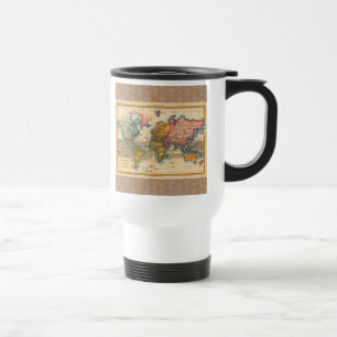 Wereldkaart 1780 Bonne Antique Planisfeer  Reisbeker
