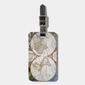 WERELDKAART, 17e EEUW Bagagelabel (Voorkant verticaal)