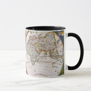 WERELDKAART, 17e EEUW Mok