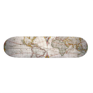 WERELDKAART, 17e EEUW Skateboard