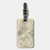Wereldkaart 17e eeuws Bagagelabel (Voorkant verticaal)