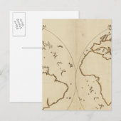 WERELDKAART 2 BRIEFKAART (Voorkant / Achterkant)