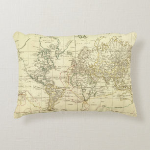 wereldkaart 5 decoratief kussen