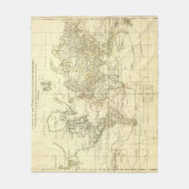 wereldkaart 5 fleece deken (Voorkant)