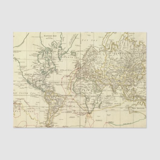 wereldkaart 5 tissuepapier (Voorkant)