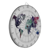 wereldkaart 6 dartbord (Voorkant Links)