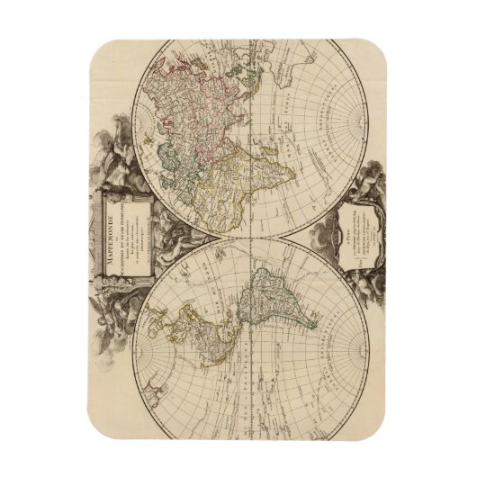 WERELDKAART 9 MAGNEET (Verticaal)