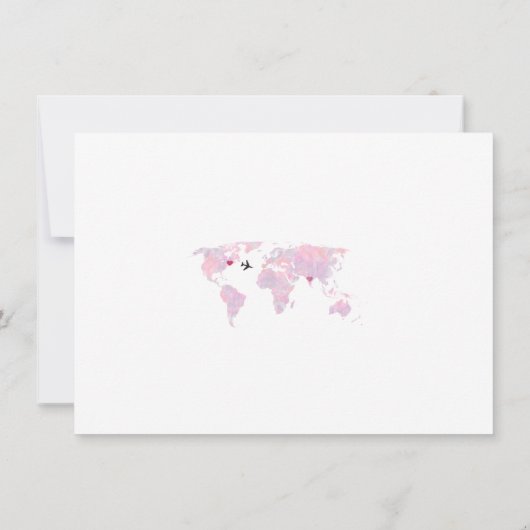 Wereldkaart Aangepaste bestemming kiezen Datum ops Kaart (Achterkant)