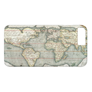  Wereldkaart Abraham Ortelius 1587-1595 iPhone 8 Plus / 7 Plus Hoesje
