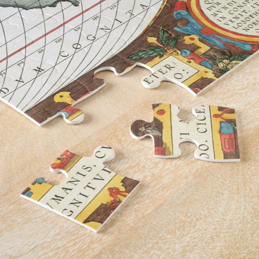 Wereldkaart Abraham Ortelius 1587-1595 Legpuzzel (Zijkant)