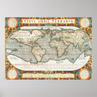 Wereldkaart Abraham Ortelius 1587-1595
