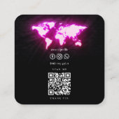 Wereldkaart Adventure-reisgids Vierkante Visitekaartje (Achterkant)