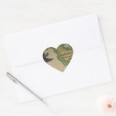 Wereldkaart - Amerika Hart Sticker (Envelop)