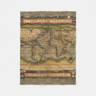 Wereldkaart Antiek Ortelius Europe Travel Fleece Deken