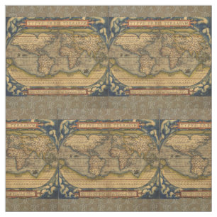 Wereldkaart Antiek Ortelius Europe Travel Stof
