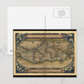 Wereldkaart Atlas Historisch Ontwerp Briefkaart (Voorkant / Achterkant)