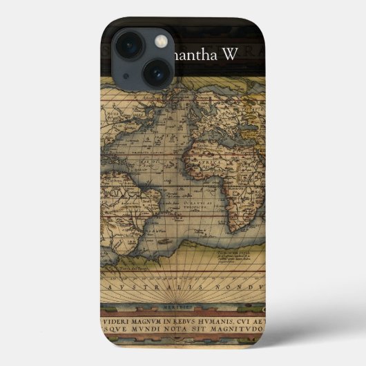  Wereldkaart Atlas Historisch Ontwerp Case-Mate iPhone Case (Achterkant)