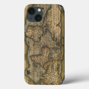  Wereldkaart Atlas Historisch Ontwerp iPhone 13 Hoesje