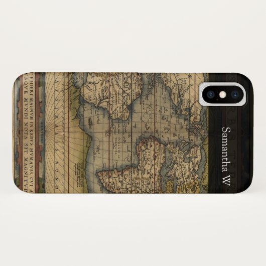 Wereldkaart Atlas Historisch Ontwerp Case-Mate iPhone Case (Achterkant (horizontaal))