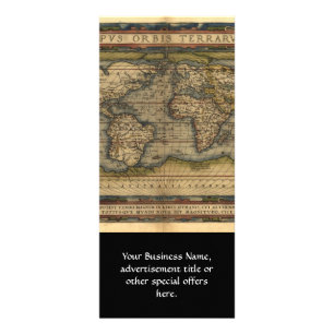 Wereldkaart Atlas Historisch Ontwerp Reclamekaart