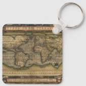  Wereldkaart Atlas Historisch Ontwerp Sleutelhanger (Achterkant)