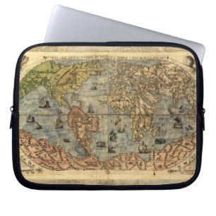 Wereldkaart  atlas Historische continenten Laptop Sleeve