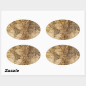  Wereldkaart Atlas Ovale Sticker (Vel)