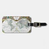 wereldkaart bagagelabel (Voorkant horizontaal)