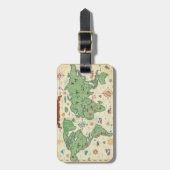  wereldkaart bagagelabel (Voorkant verticaal)