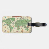  wereldkaart bagagelabel (Achterkant horizontaal)