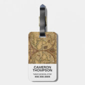  Wereldkaart Bagagelabel (Achterkant verticaal)