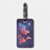 wereldkaart Bagagelabel (Achterkant verticaal)