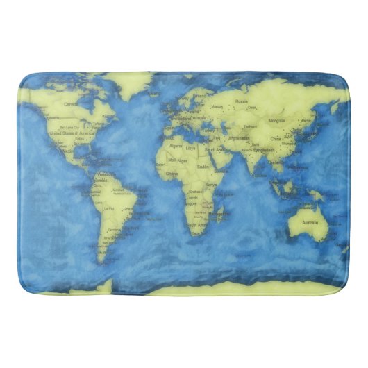 wereldkaart Bath Mat (Voorkant)