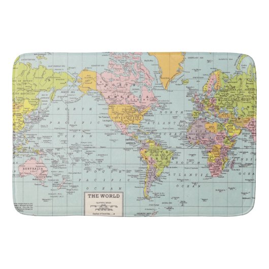 wereldkaart Bath Mat (Voorkant)
