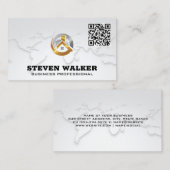 Wereldkaart | Bedrijfslogo | QR Visitekaartje (Voorkant / Achterkant)