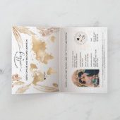 Wereldkaart Boho Terracotta Wedding Passport (Binnen)