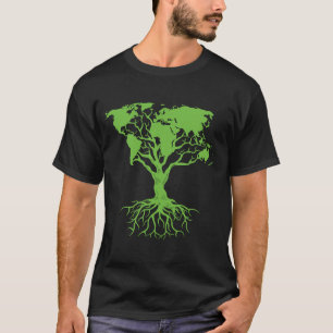 Wereldkaart Bossen bossen ontbossing grond S T-shirt