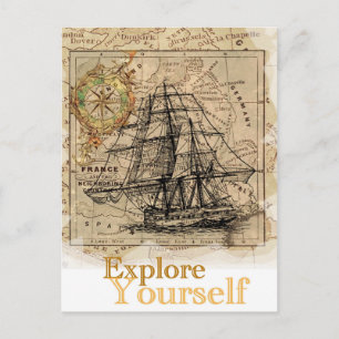 Wereldkaart Briefkaart