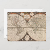 Wereldkaart Briefkaart (Voorkant / Achterkant)