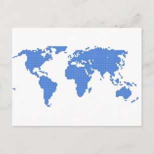 wereldkaart briefkaart