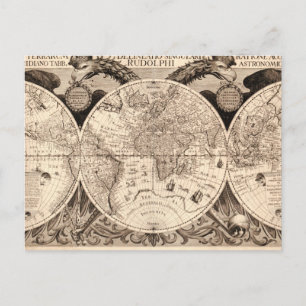 Wereldkaart Briefkaart