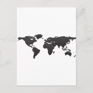 wereldkaart briefkaart