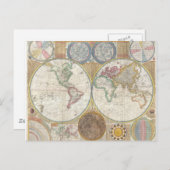  Wereldkaart Briefkaart (Voorkant / Achterkant)