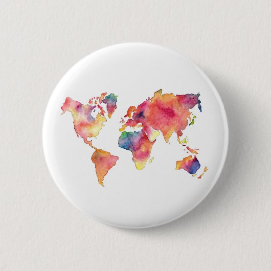 wereldkaart Button (Voorkant)