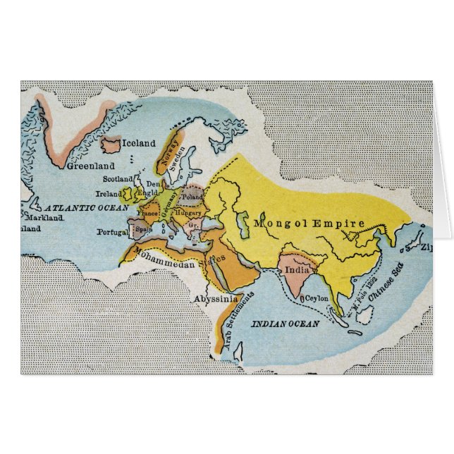 WERELDKAART, c1300. (Voorkant Horizontaal)