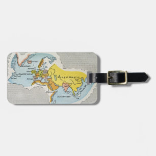 WERELDKAART, c1300. Bagagelabel